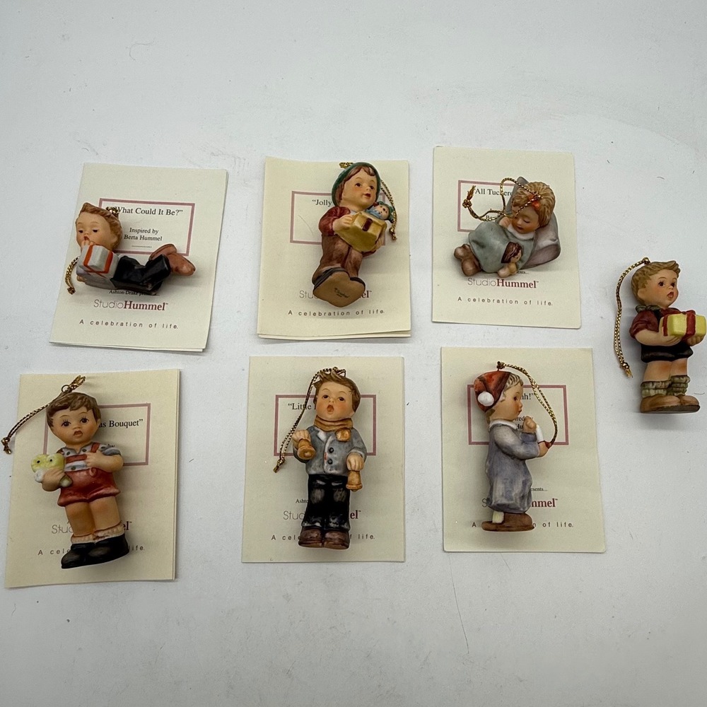 StudioHummel Berta Hummel Christmas Ornament Set of 7 Ashton-Drake Porcelain